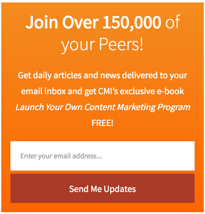 content marketing institute newsletter
