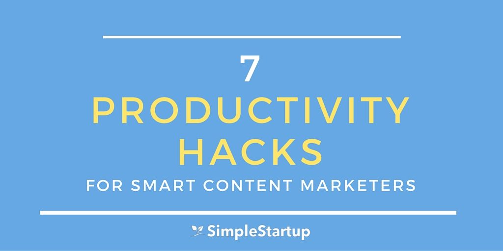 productivity hacks for content marketers